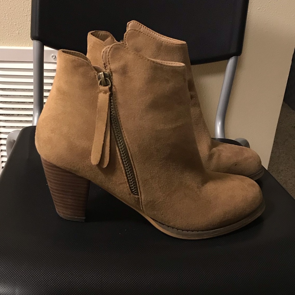Tan booties